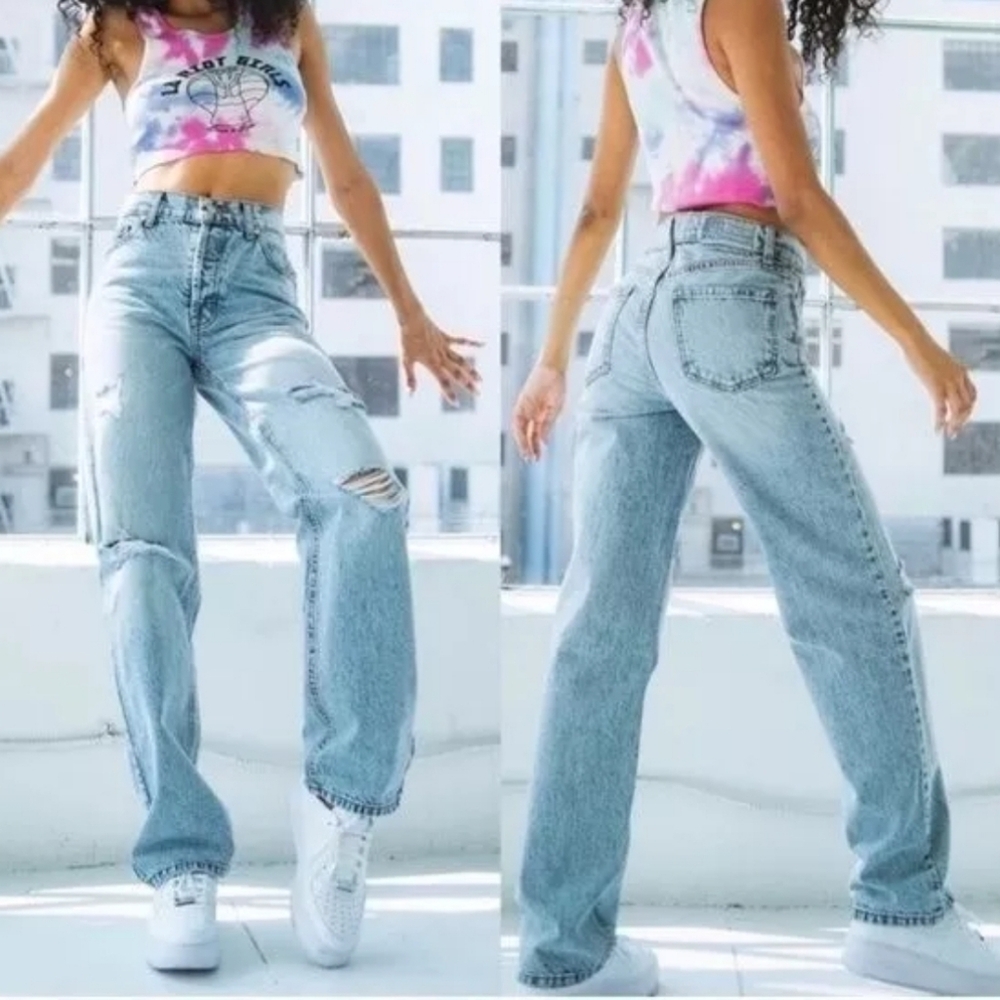 Revice Super 80s Destructed Loose Fit Jeans, High Rise, Straight Leg, Sz 29 EUC!